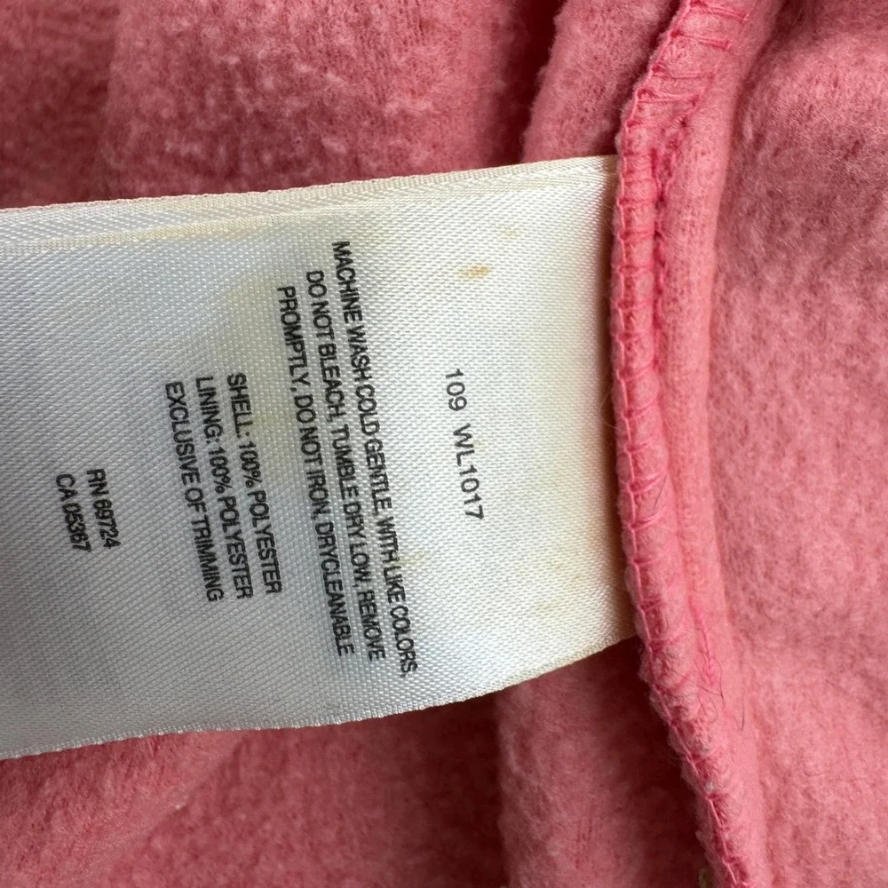 Columbia Vest Womens S Pink WL1017 Benton Springs Fleece Full Zip Outdoor Pocket